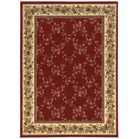 AURIC 1590-1001-RED 3 ft.3 x 4 ft.11 Como Rug - Red AU2643494